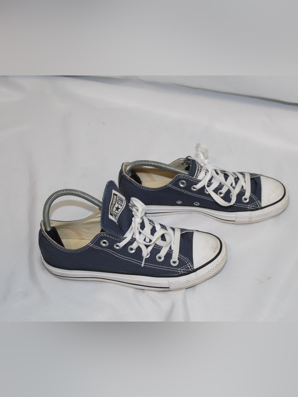 Converse Navy and White Low Top Canvas Sneakers